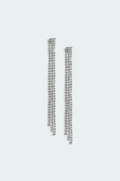 Glam Rhinestone Drop Earrings