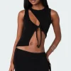 Goldie Asymmetric Cut Out Top