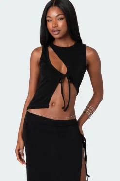 Goldie Asymmetric Cut Out Top