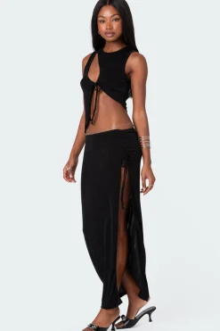 Goldie Asymmetric Cut Out Top