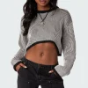 Gwenyth Textured Cropped Sweater