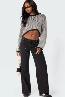 Gwenyth Textured Cropped Sweater
