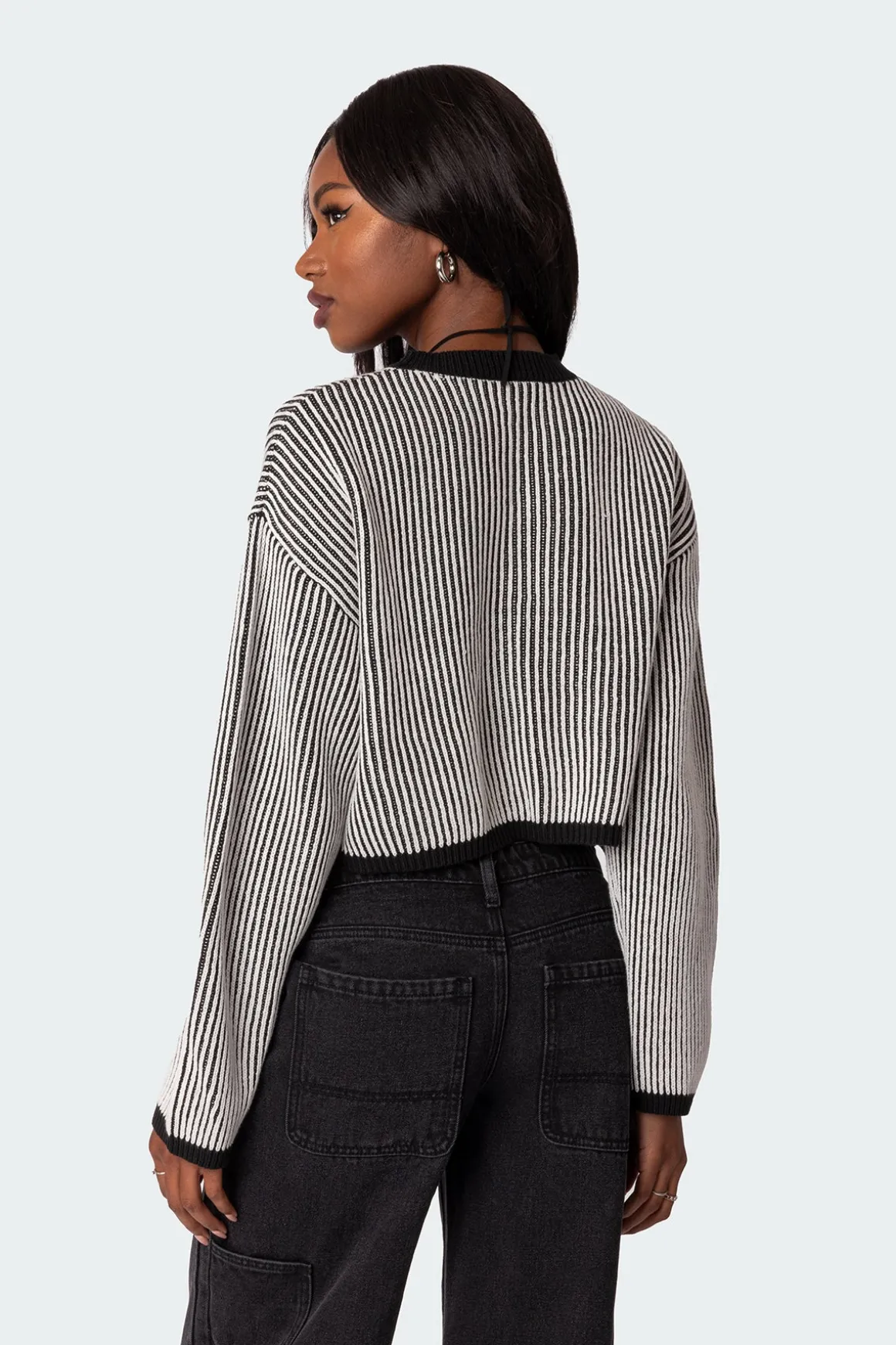 Gwenyth Textured Cropped Sweater