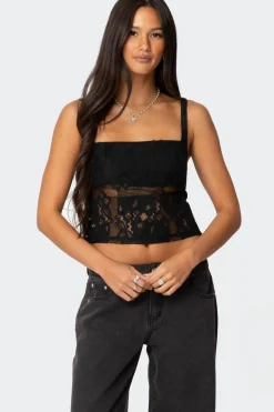 Gwyn Mixed Lace Top