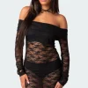 Halle Sheer Lace Mini Dress