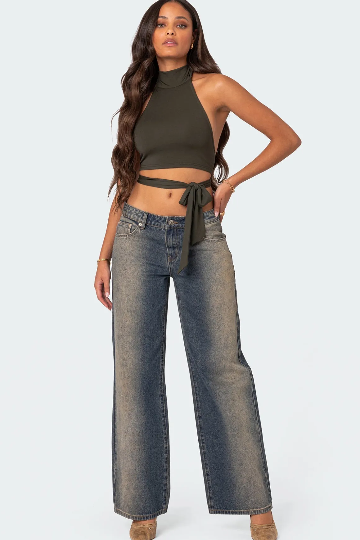 Hamlin Wrap Tie Crop Top