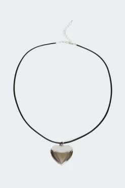 Heart Locket Cord Necklace