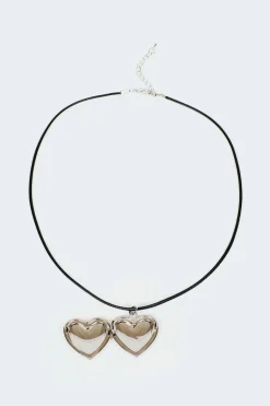 Heart Locket Cord Necklace