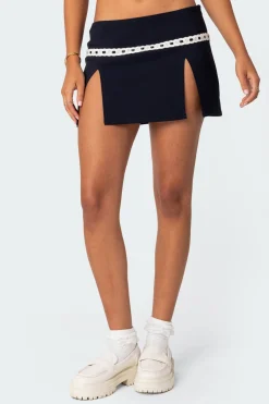 Heiress Eyelet Mini Skirt