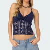 Jada Open Back Crochet Top