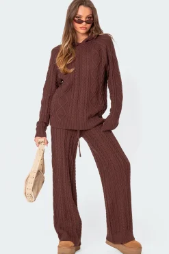 Jelena Cable Knit Hoodie
