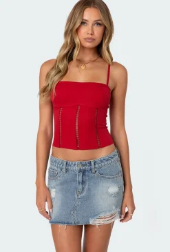 Jennie ladder knit corset