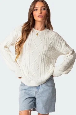 Jessy Cable Knit Oversized Sweater