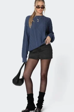 Jessy Cable Knit Oversized Sweater