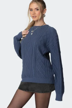 Jessy Cable Knit Oversized Sweater