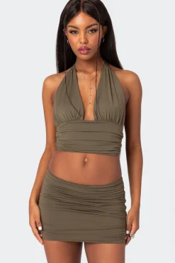 Kenya Gathered Halter Top