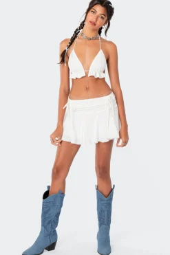 Keoni Ruffle Triangle Bra Top