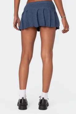 Kiera Pleated Knit Mini Skirt
