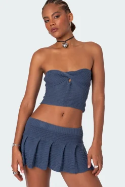Kiera Twist Front Knit Tube Top