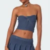 Kiera Twist Front Knit Tube Top