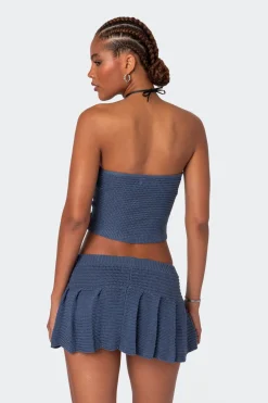 Kiera Twist Front Knit Tube Top