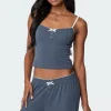 Kleo Pointelle Henley Tank Top