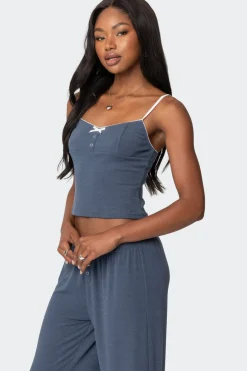 Kleo Pointelle Henley Tank Top