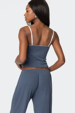 Kleo Pointelle Henley Tank Top