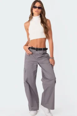 Knitted Side Lace-Up Top