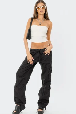 Knitted Sweetheart Strapless Top