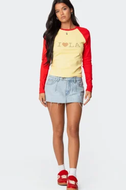 La Baby Raglan Long Sleeve T Shirt