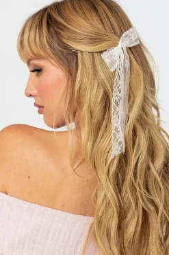 Lace Bow Hair Clip Pack