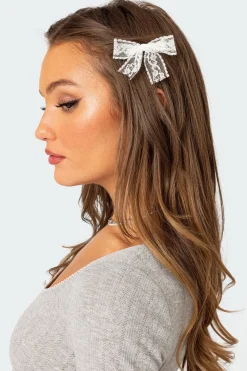Lace Bow Hair Clip Pack