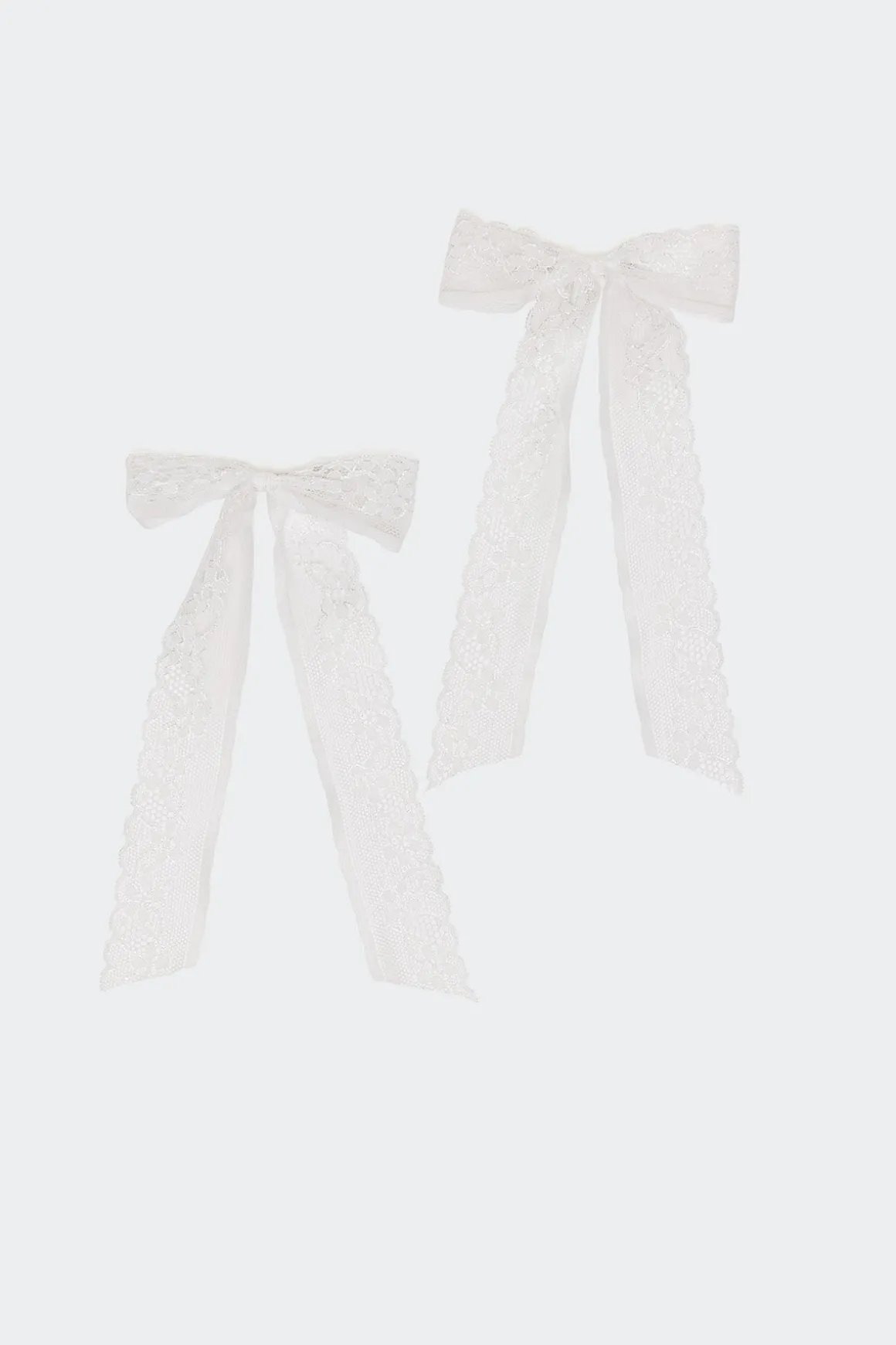Lace Bow Hair Clip Pack