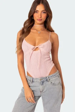 Lacey Knit Cut Out Bodysuit