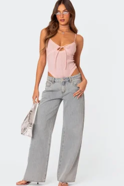Lacey Knit Cut Out Bodysuit