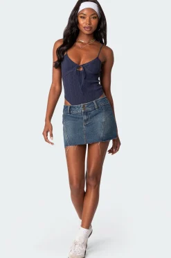 Lacey Knit Cut Out Bodysuit