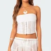 Lacey Linen Look Corset