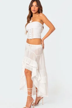 Lacey Linen Look Corset