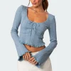 Lacey Long Sleeve Knit Top