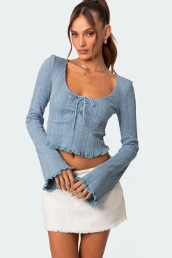 Lacey Long Sleeve Knit Top