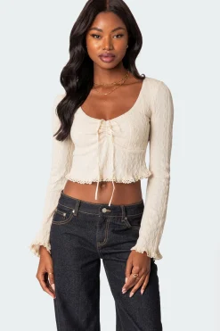 Lacey Long Sleeve Knit Top
