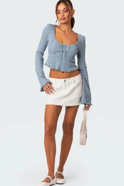 Lacey Long Sleeve Knit Top