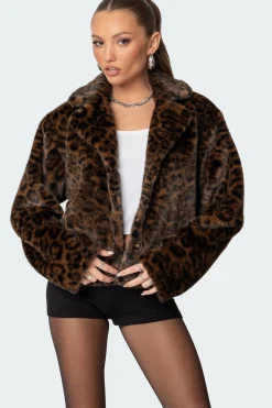 Lady Leopard Faux Fur Jacket