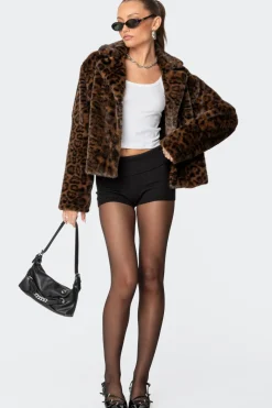 Lady Leopard Faux Fur Jacket