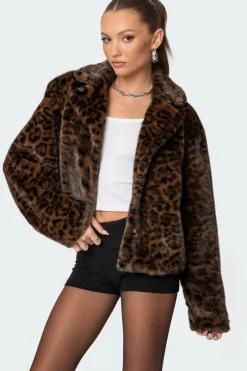 Lady Leopard Faux Fur Jacket