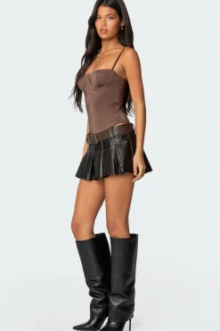 Laurel Shiny Cupped Bodysuit