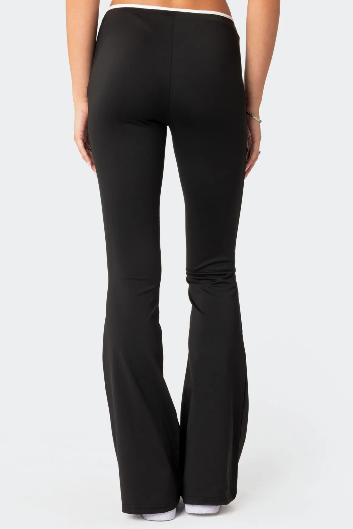 Leighton Contrast Tie Flared Pants