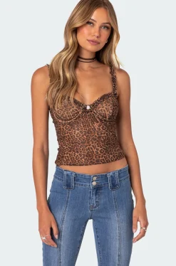 Lidia Sheer Mesh Bra Top