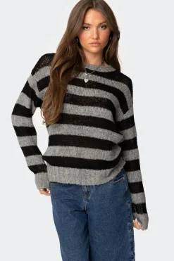 Light Knit Striped Sweater